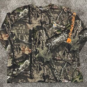 Carhartt Mossy Oak Tree Camouflage 2XL Long Sleeve Logo Shirt